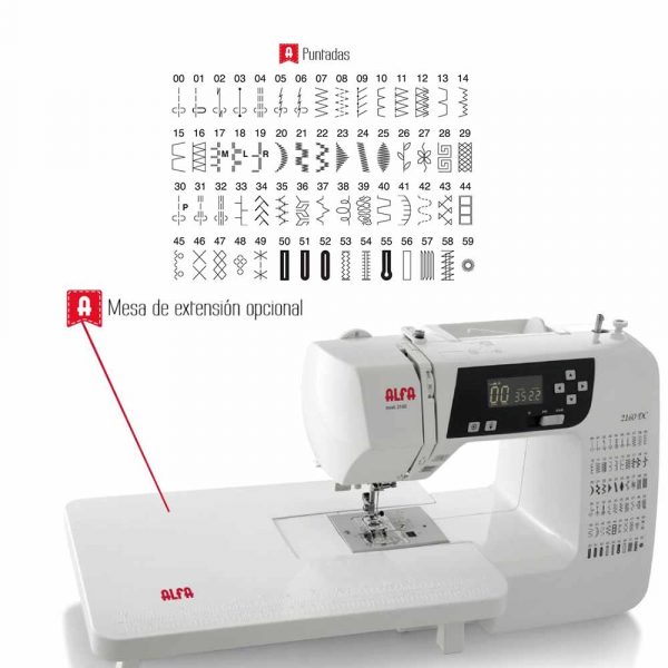 Máquina de coser electrónica ALFA 2160 - Imagen 3