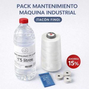 1 pack mantenimiento máquina de coser industrial (tacón fino)