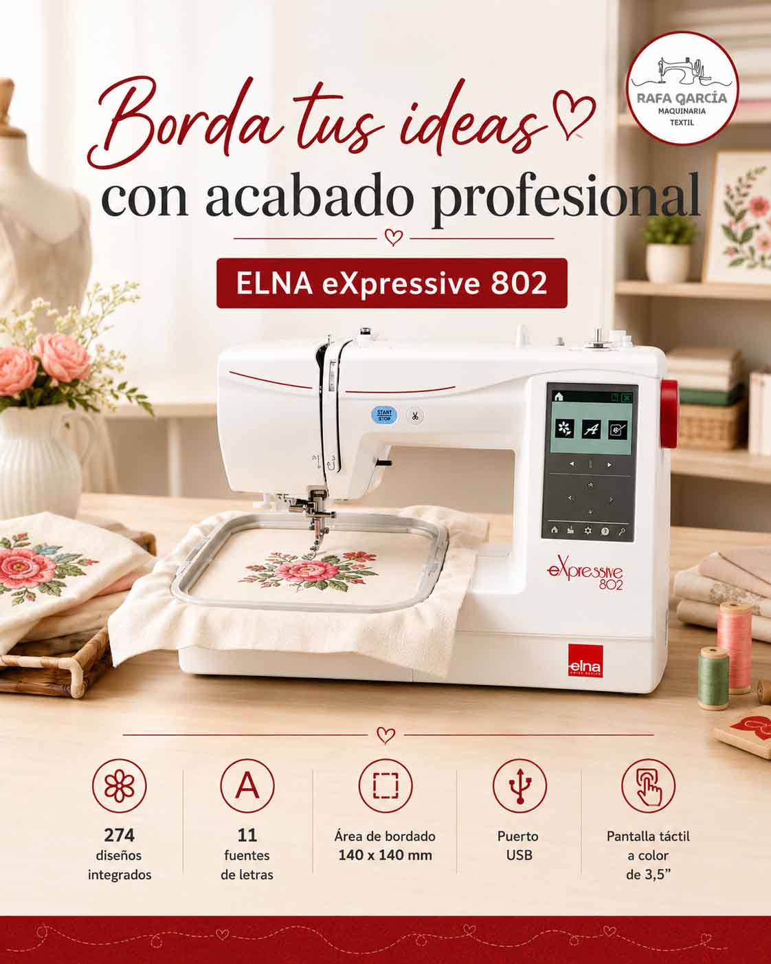 Máquina de bordar ELNA EXPRESSIVE 802