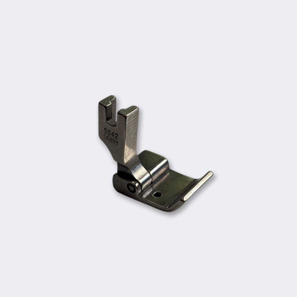 Prensatelas industrial S542 de 14 mm para dobladillos y plegados
