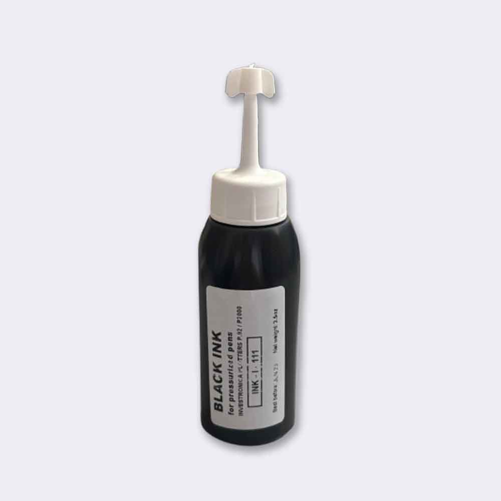 Bote de tinta negra P2000 100 ml para bolígrafos presurizados de plotter