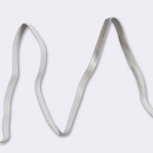 Goma elástica trencilla blanca de 8 mm para confección