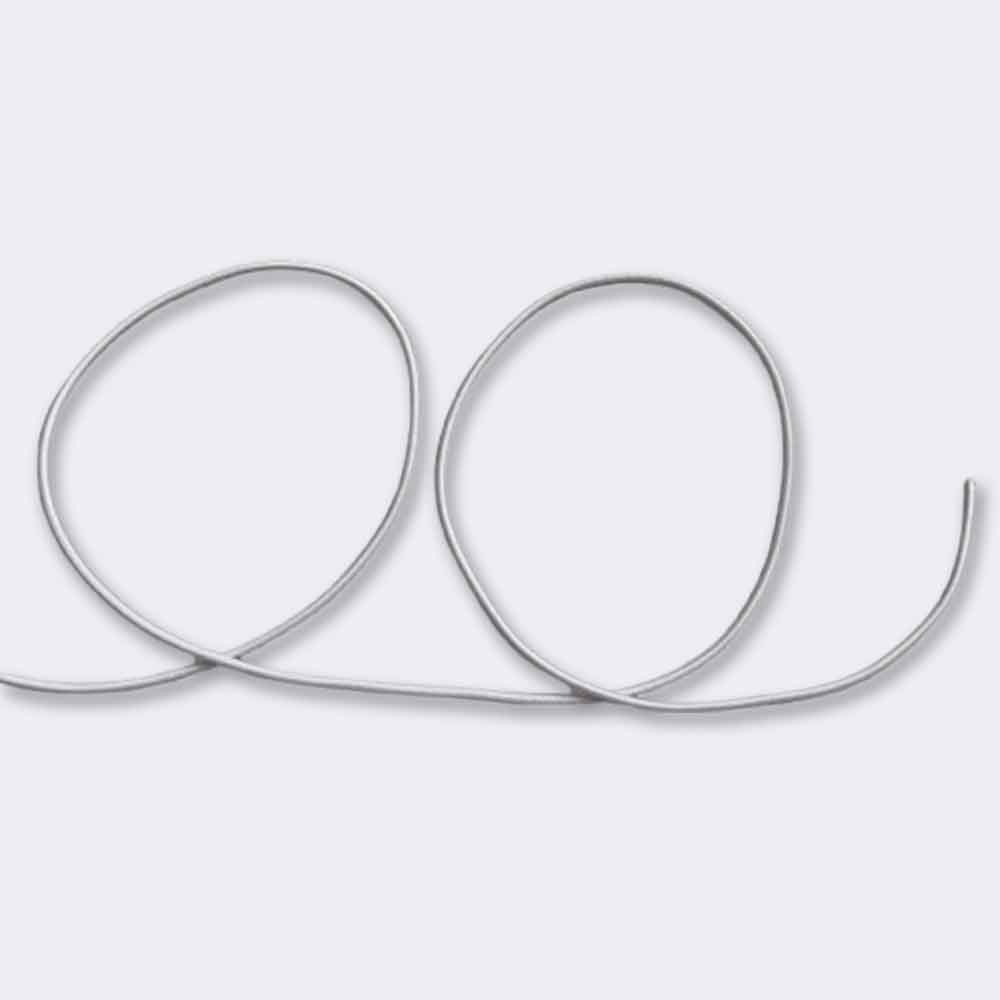 Cordón elástico redondo blanco de 4 mm para confección