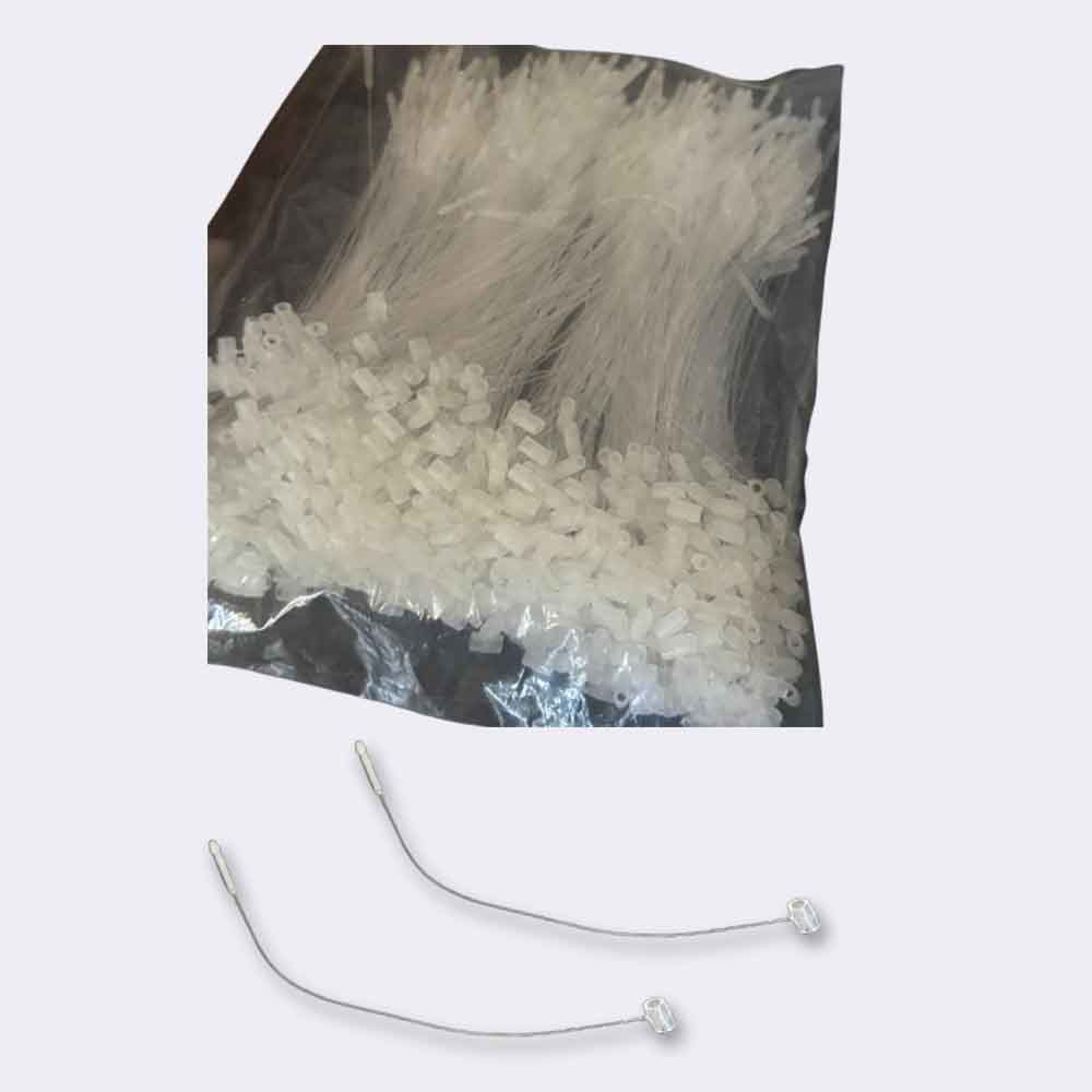 Navete Ambi-Type transparente de 125 mm con cierre tipo lazo