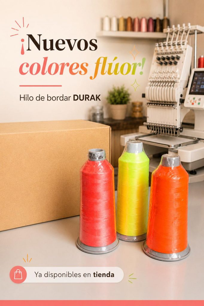 Hilo de bordar colores flúor