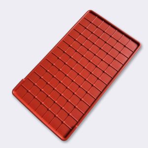 Descansador rojo para plancha profesional de 230 × 130 mm